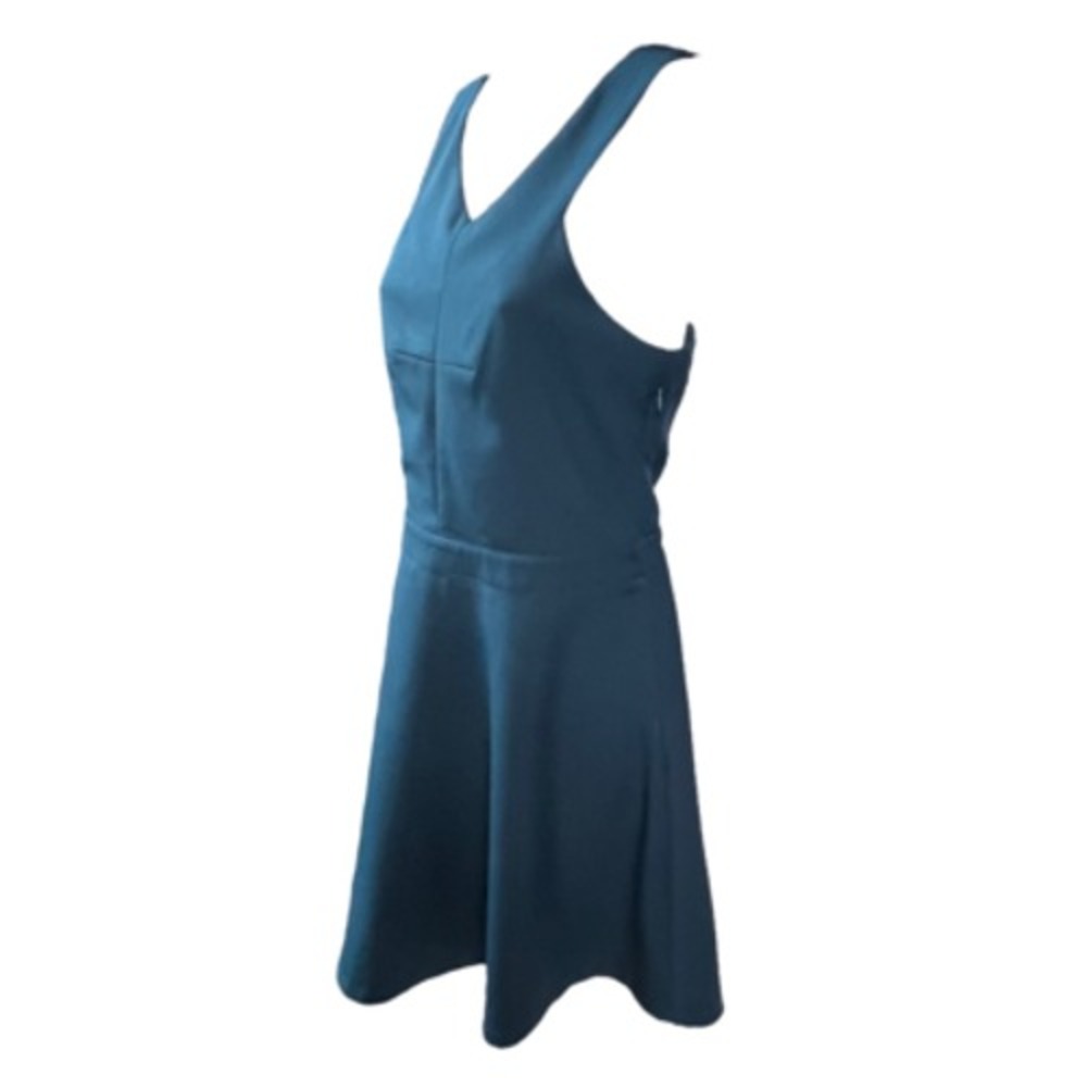 The Impeccable‎ Pig Dress Dark Teal Sleeveless Back Cutout Women Size S V-Neck - Picture 5 of 9